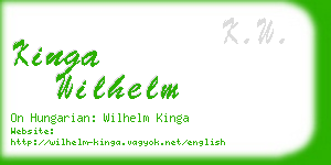 kinga wilhelm business card